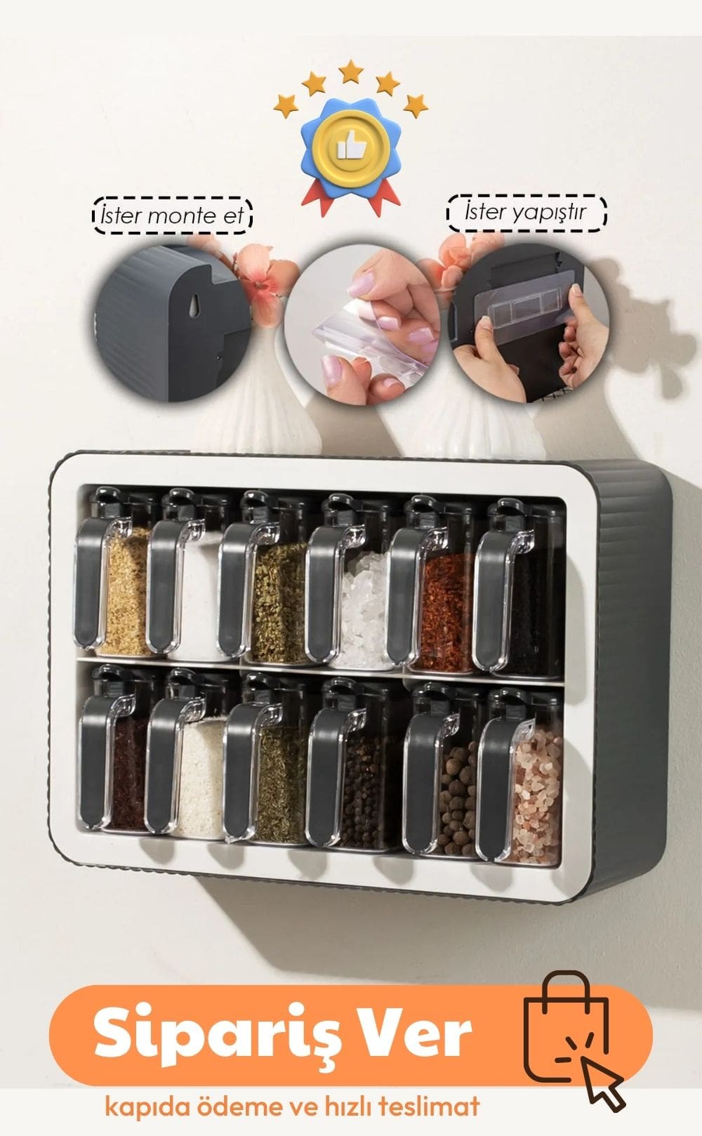 Olinman 12 Kaşıklı Baharatlık Seti